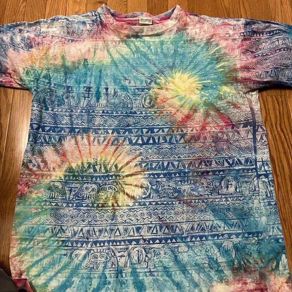 Vintage Tie-Dye Mayan Aztec Style Tshirt